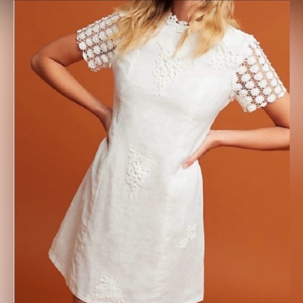 Anthropologie Corey Lynn Calter Lorient Linen Dress Size 8